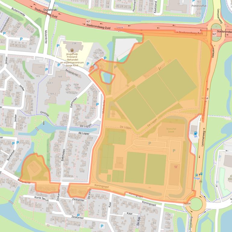 Kaart van postcodegebied 8608XK.