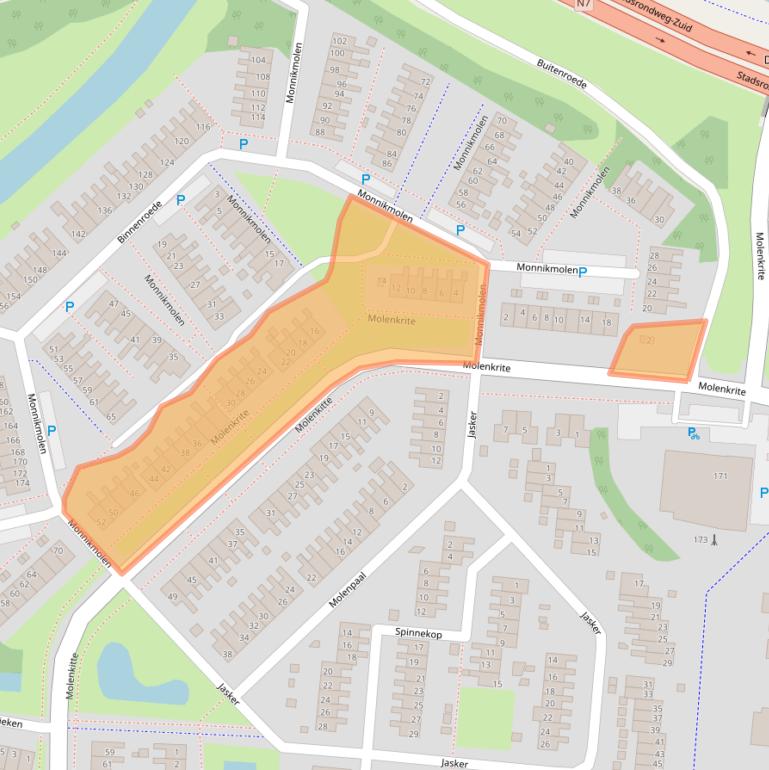 Kaart van postcodegebied 8608XM.