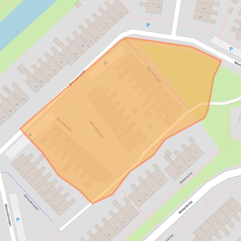 Kaart van postcodegebied 8608XX.