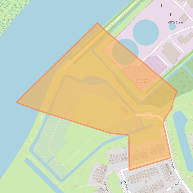 Kaart van postcodegebied 8608ZA.