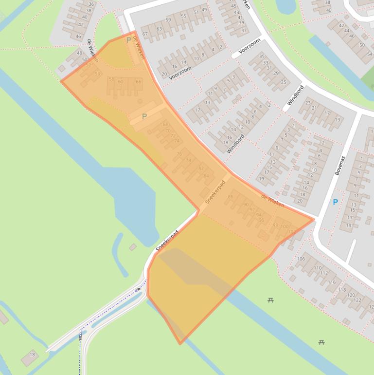 Kaart van postcodegebied 8608ZC.