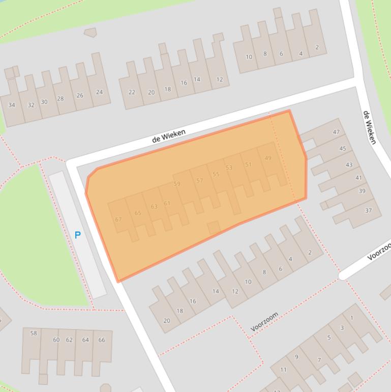 Kaart van postcodegebied 8608ZG.