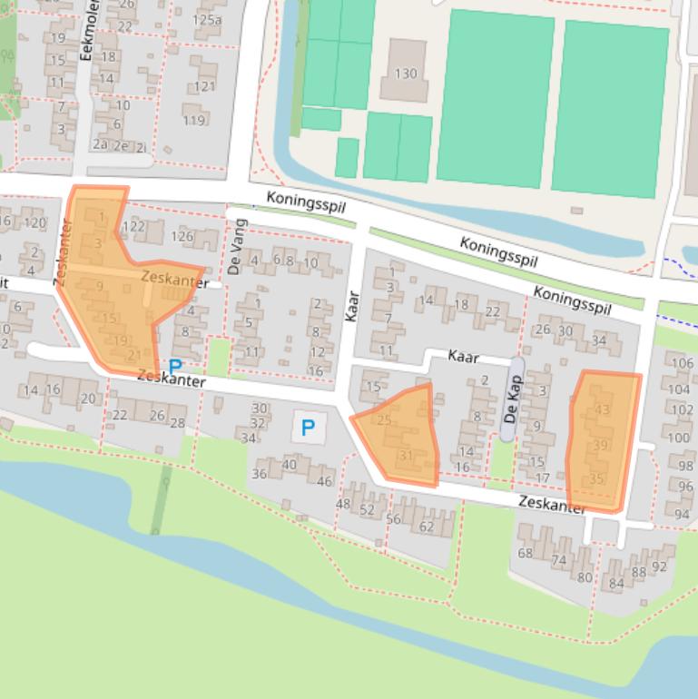 Kaart van postcodegebied 8608ZN.
