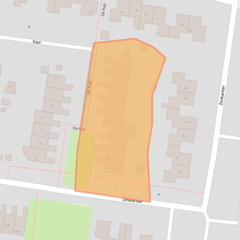 Kaart van postcodegebied 8608ZR.