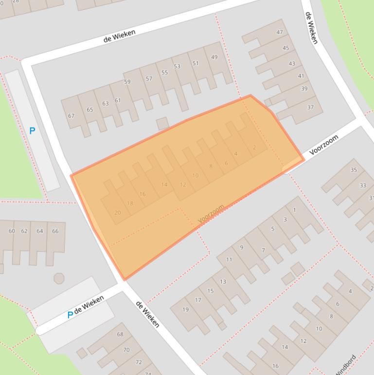Kaart van postcodegebied 8608ZS.