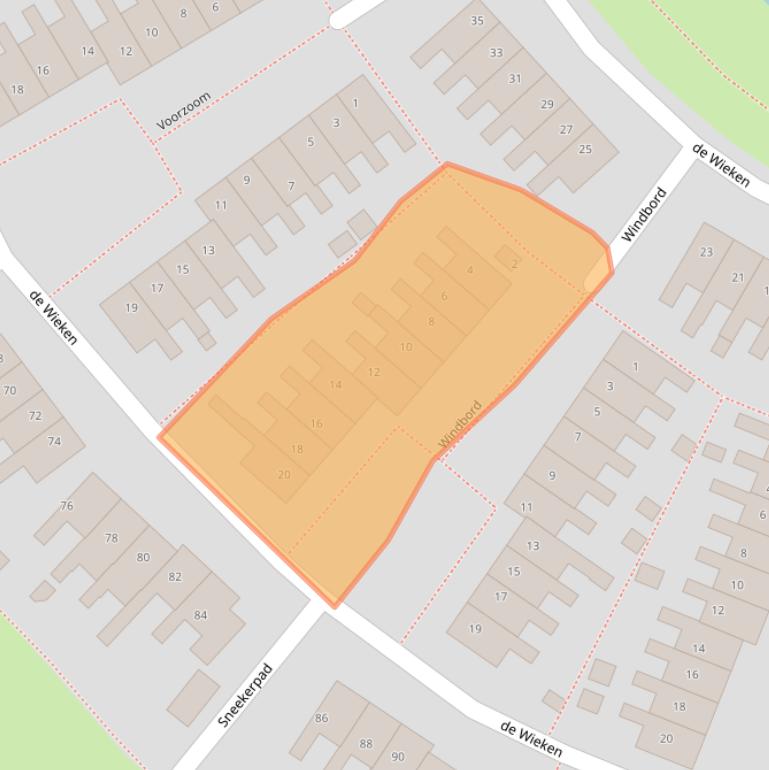 Kaart van postcodegebied 8608ZV.