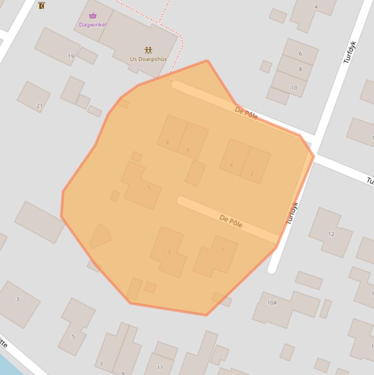 Kaart van postcodegebied 8611JG.