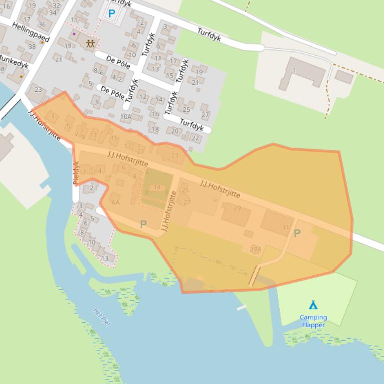 Kaart van postcodegebied 8611JT.