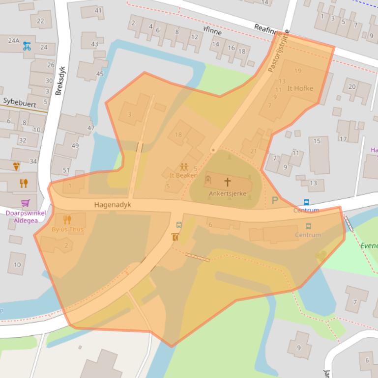 Kaart van postcodegebied 8614AB.