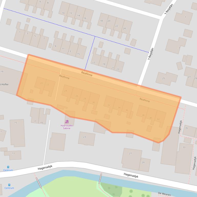 Kaart van postcodegebied 8614AG.
