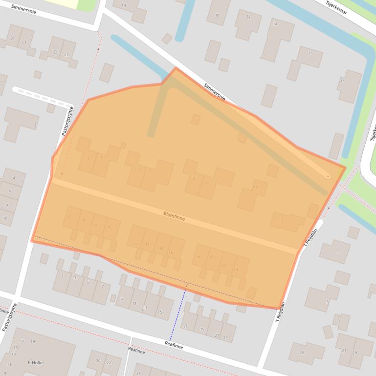 Kaart van postcodegebied 8614AJ.