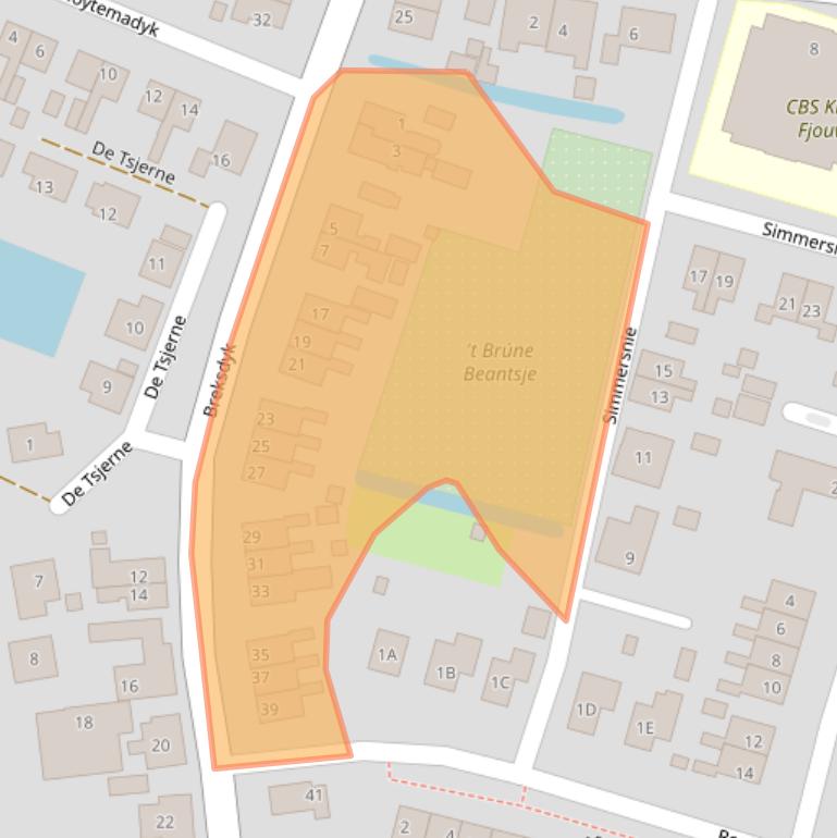 Kaart van postcodegebied 8614AM.