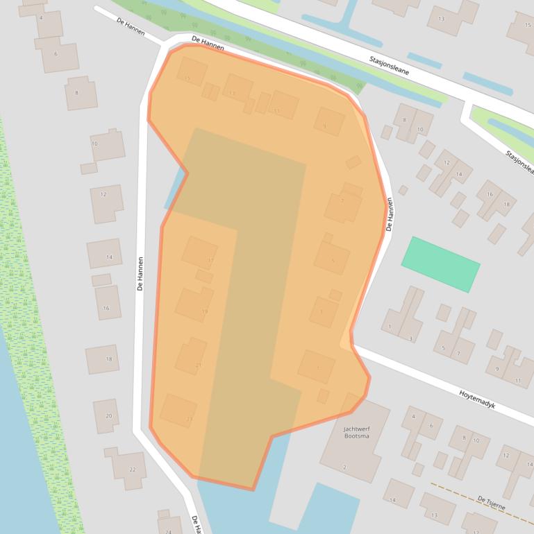 Kaart van postcodegebied 8614AT.