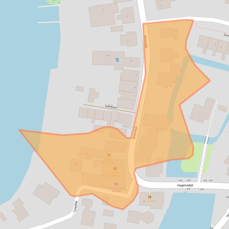 Kaart van postcodegebied 8614AX.