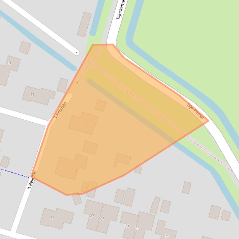 Kaart van postcodegebied 8614AZ.