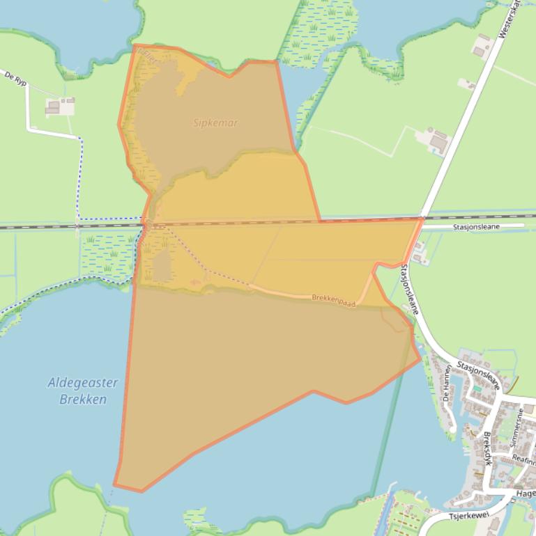 Kaart van postcodegebied 8614JB.