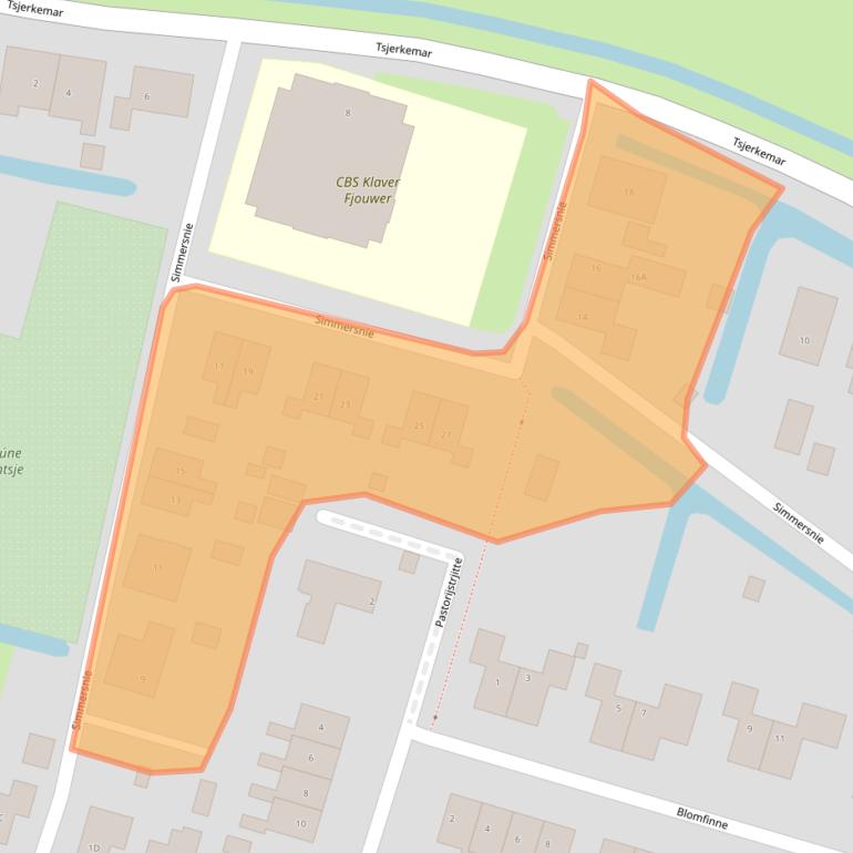 Kaart van postcodegebied 8614XC.
