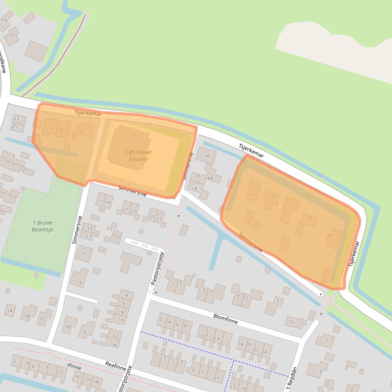 Kaart van postcodegebied 8614XD.