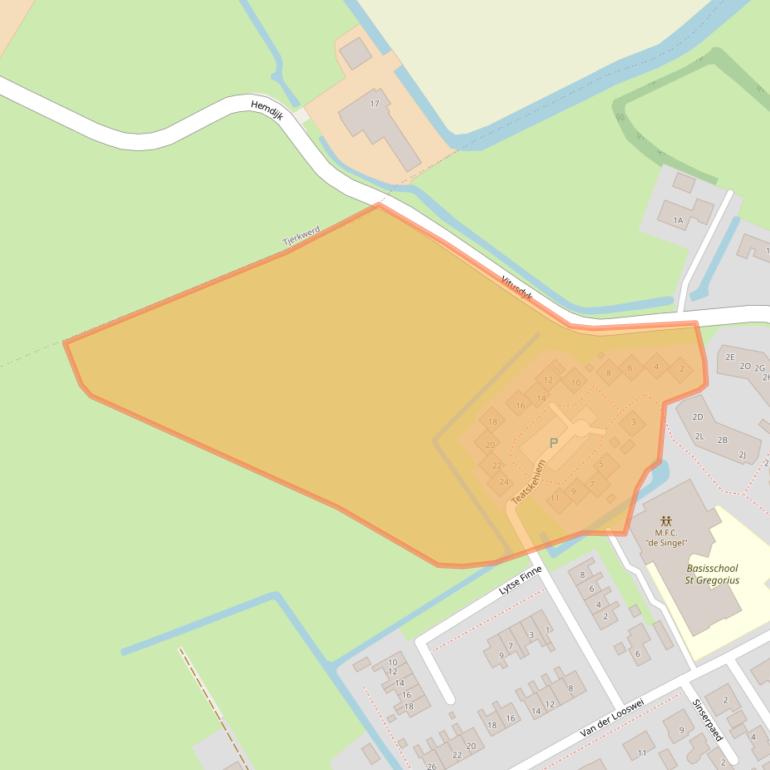 Kaart van postcodegebied 8615LH.