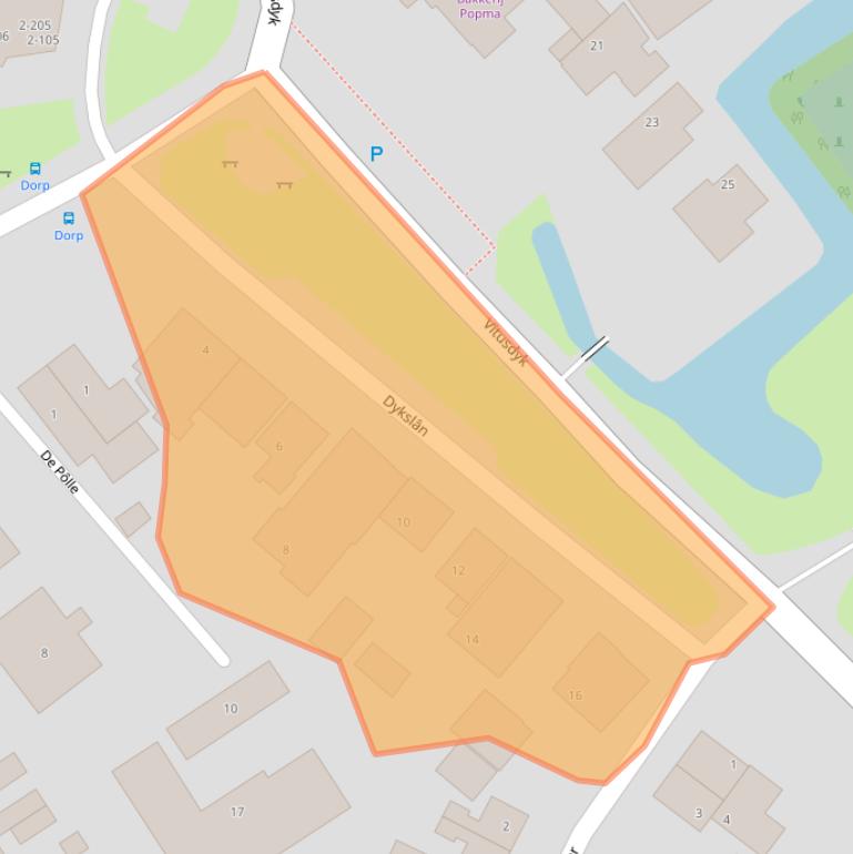 Kaart van postcodegebied 8615LR.