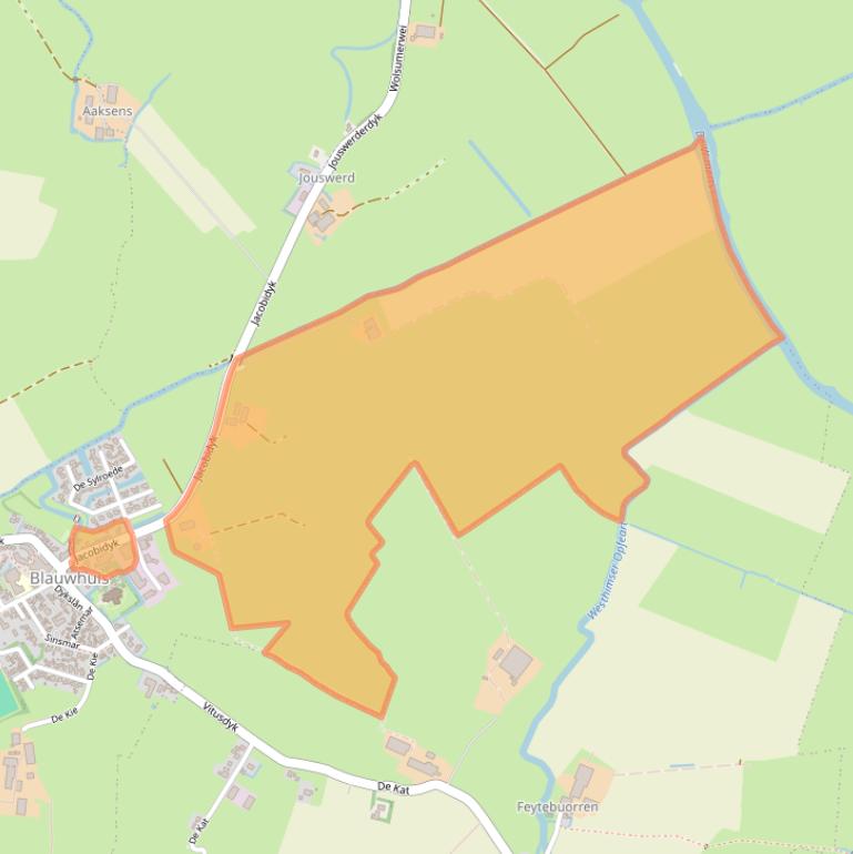 Kaart van postcodegebied 8615LS.