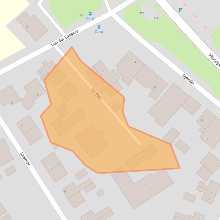 Kaart van postcodegebied 8615LT.