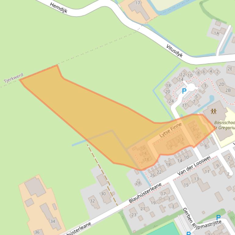 Kaart van postcodegebied 8615LW.