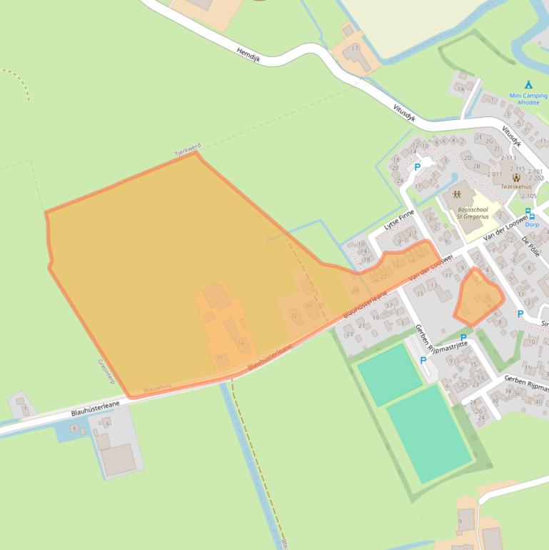 Kaart van postcodegebied 8615LX.