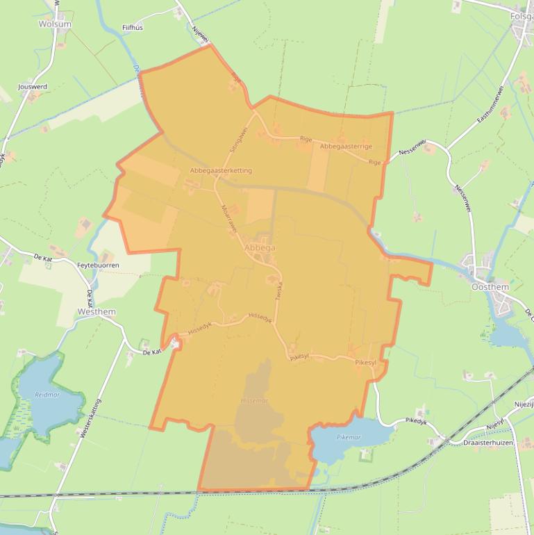 Kaart van postcodegebied 8617.