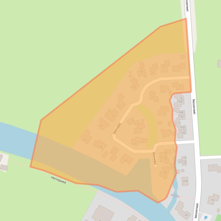 Kaart van postcodegebied 8618NE.