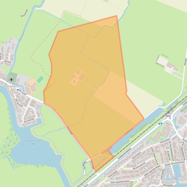 Kaart van postcodegebied 8618NJ.