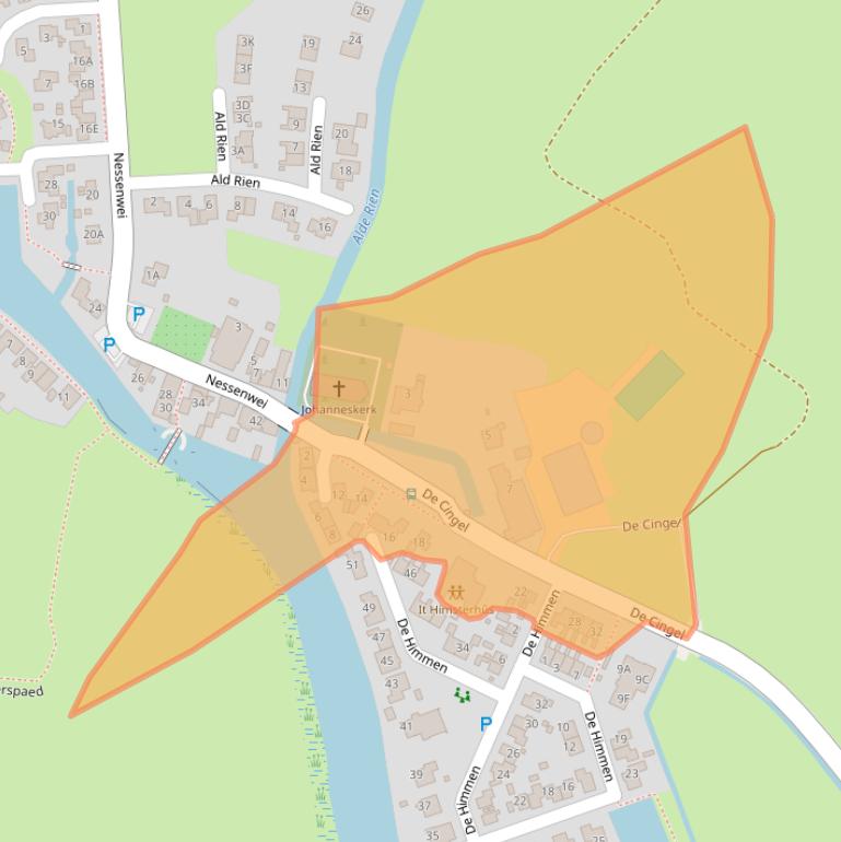 Kaart van postcodegebied 8618NK.