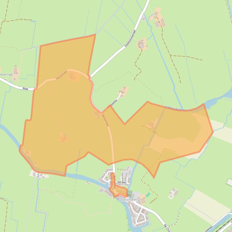 Kaart van postcodegebied 8618NM.