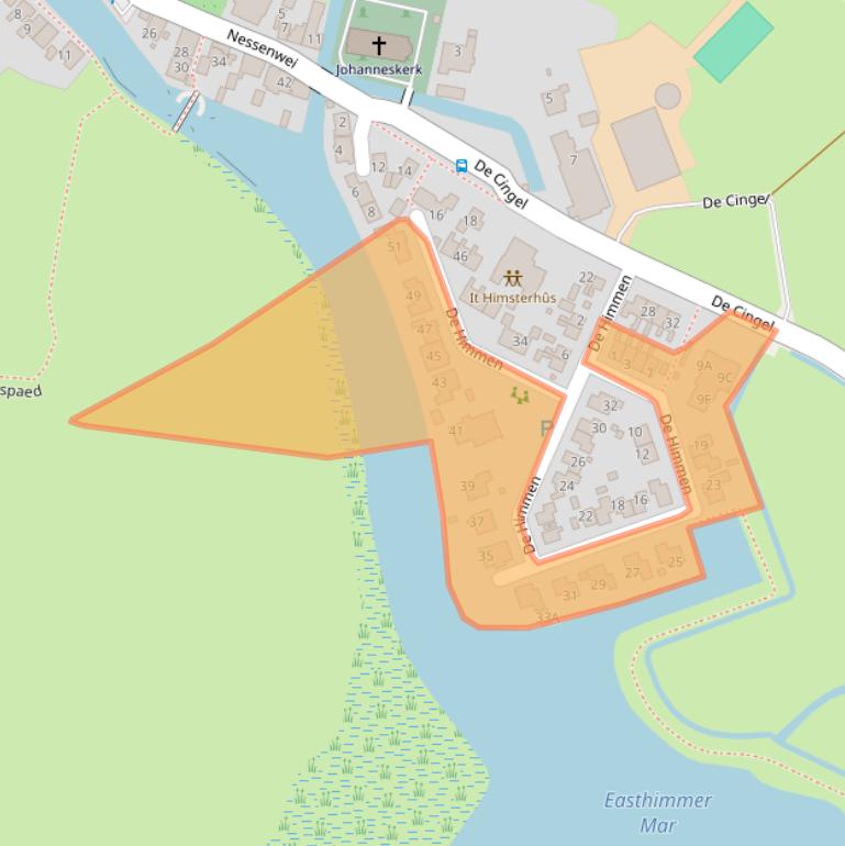 Kaart van postcodegebied 8618NP.