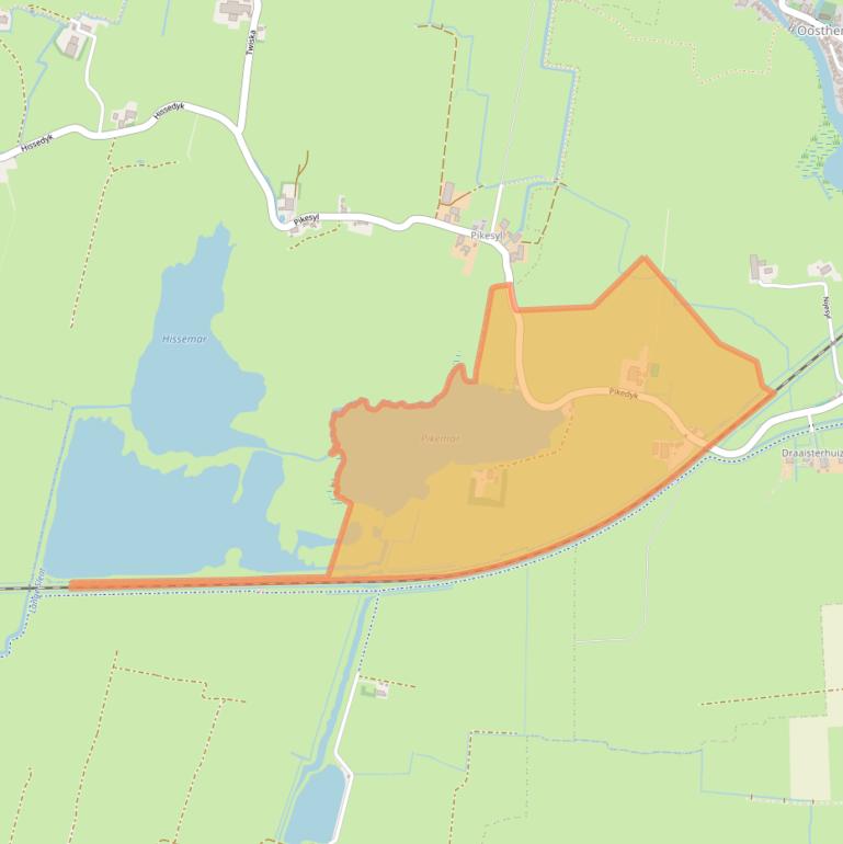 Kaart van postcodegebied 8618NS.