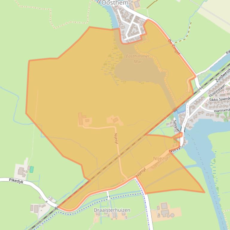 Kaart van postcodegebied 8618NV.