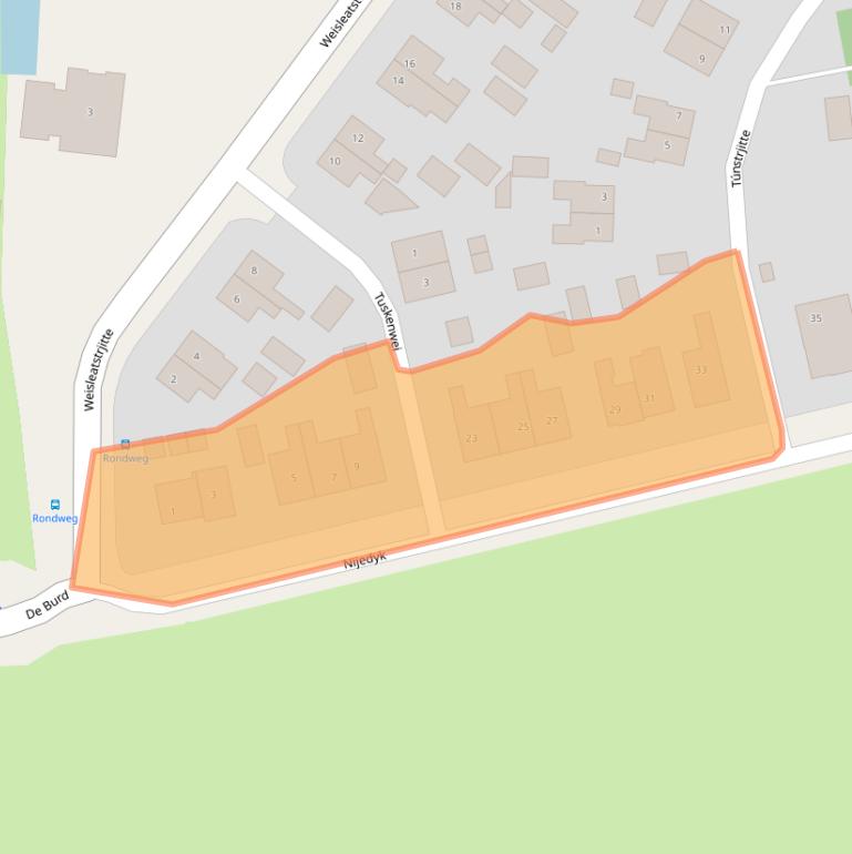 Kaart van postcodegebied 8621BD.