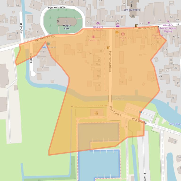 Kaart van postcodegebied 8621BL.