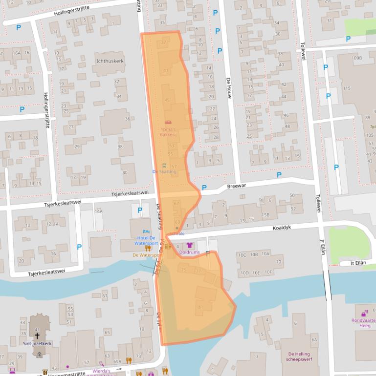 Kaart van postcodegebied 8621BV.