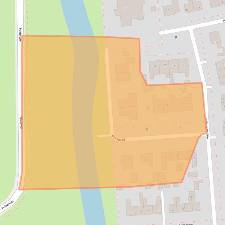 Kaart van postcodegebied 8621CB.