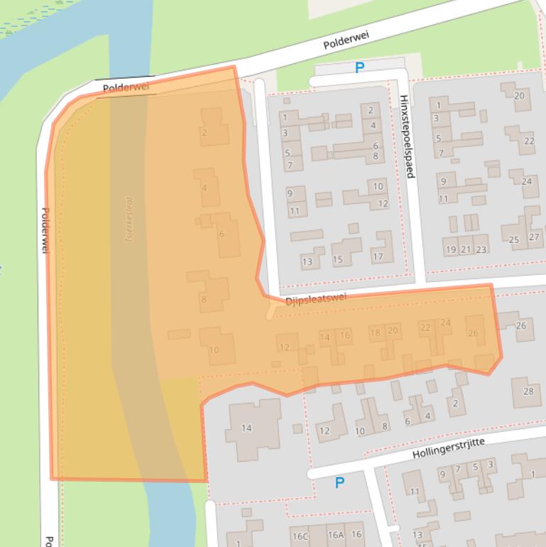 Kaart van postcodegebied 8621CD.