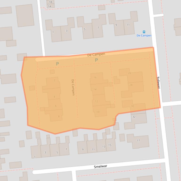 Kaart van postcodegebied 8621CH.