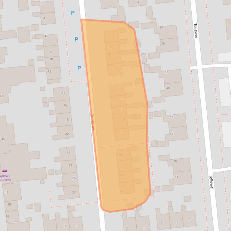 Kaart van postcodegebied 8621CK.