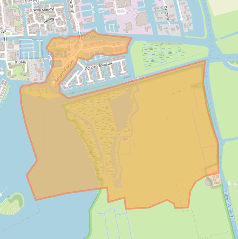 Kaart van postcodegebied 8621CV.