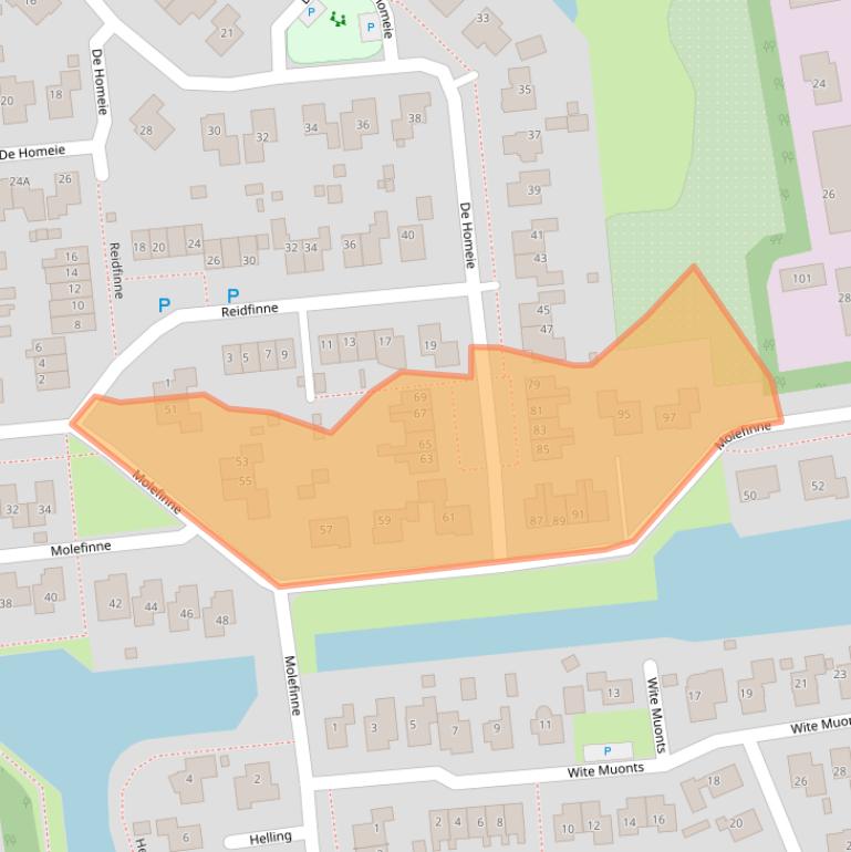 Kaart van postcodegebied 8621DD.