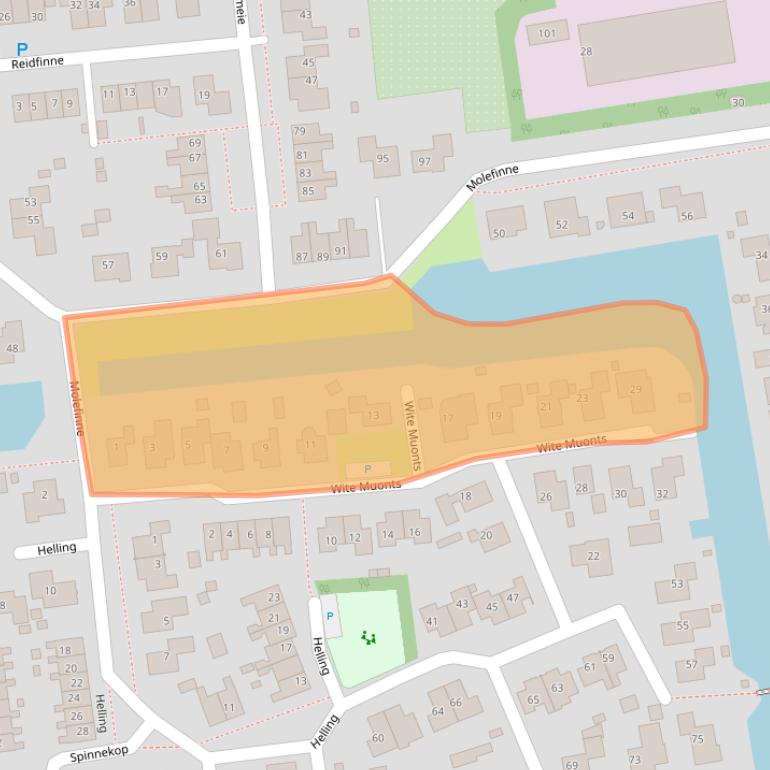 Kaart van postcodegebied 8621DK.
