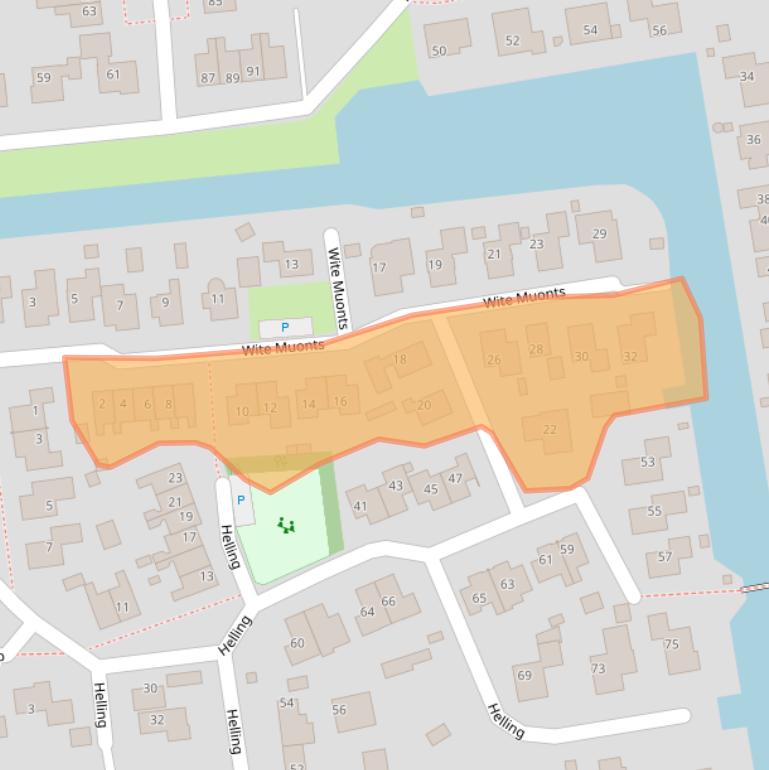 Kaart van postcodegebied 8621DL.