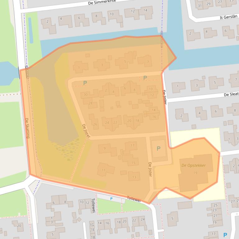 Kaart van postcodegebied 8621DR.