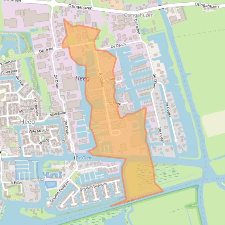 Kaart van postcodegebied 8621DV.