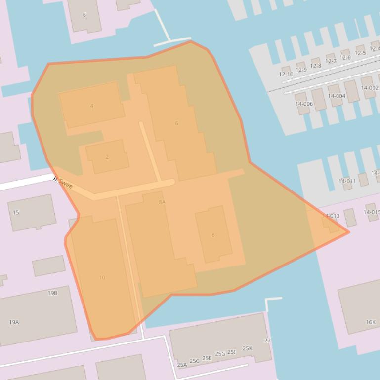 Kaart van postcodegebied 8621EB.